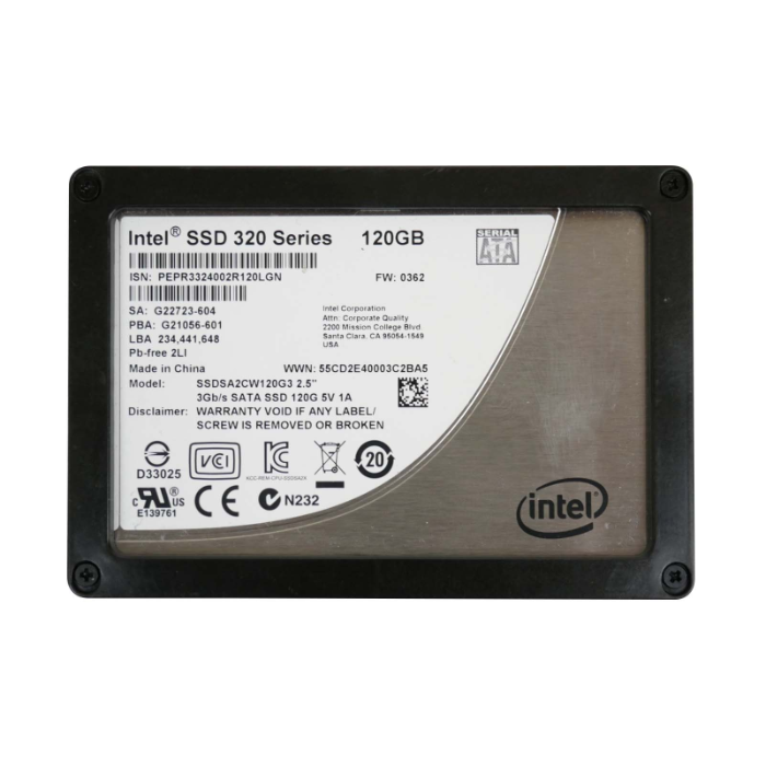 Buy Intel SSDSA2CW120G3K5 | 320 120GB Multi-Level Cell SATA 3Gb/s 2.5-Inch Solid State Drive Refurbished - $306.30 Intel SSDSA2CW120G3K5 | 320 120GB Multi-Level Cell SATA 3Gb/s 2.5-Inch Solid State Drive Refurbished - Intel refurbished available on Gotodirect