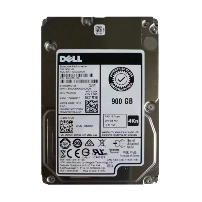 Dell 49RCK | 900GB 15000RPM SAS 12Gb/s Hot-Pluggable (4Kn) 2.5-Inch Hard Drive for PowerEdge & PowerVault Servers Refurbished - Dell refurbished available on Gotodirect