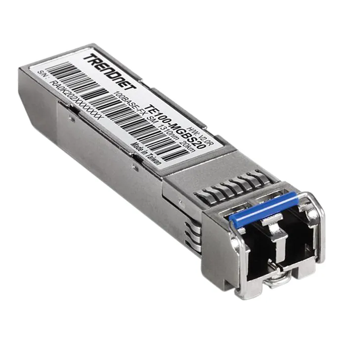 TRENDnet TE100-MGBS20 | SFP to RJ45 100Base-FX Single-Mode Fiber 20km 1310nm LC Connector SFP Transceiver Module Refurbished -  refurbished available on Gotodirect