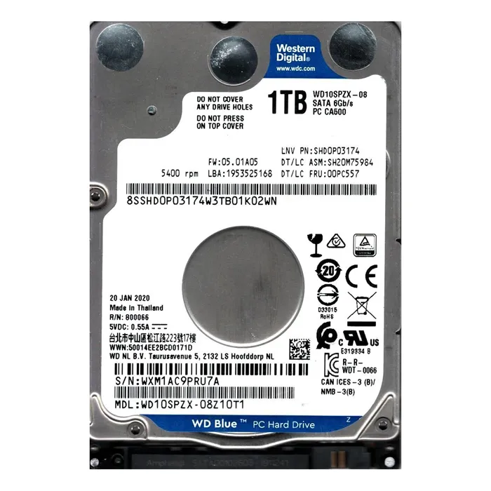Lenovo 00PC557 | 1TB 5400RPM SATA 3Gb/s 2.5-Inch Hard Drive Refurbished - Lenovo refurbished available on Gotodirect
