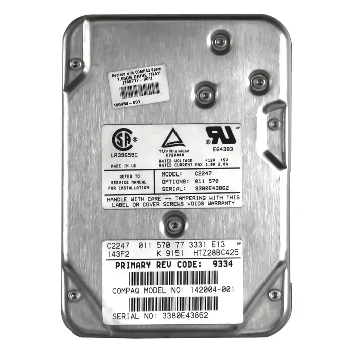 HP 146717-001 | 1.05GB 6400RPM Fast SCSI Hot-Pluggable 50-Pin 1.6-Inch Hard Drive Refurbished - Hewlett-Packard (ou HP en abrégé) refurbished available on Gotodirect
