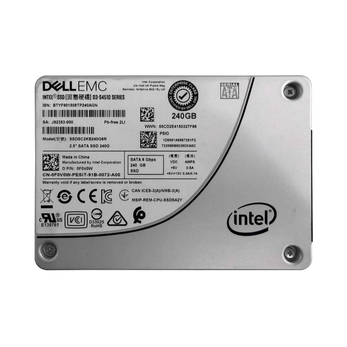 Dell 0F0V0W | 240GB Triple-Level Cell SATA 6Gb/s Read Intensive 2.5-Inch Solid State Drive Refurbished - Dell refurbished available on Gotodirect
