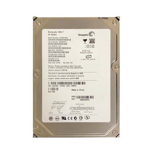 Dell JC407 | 40GB 7200RPM SATA 1.5Gb/s 2MB Cache 3.5-Inch Hard Drive for Dimension Desktop Refurbished - Dell refurbished available on Gotodirect