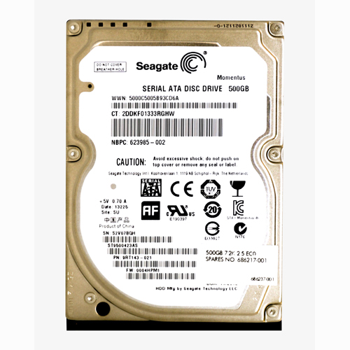 Buy HP 623985-002 | 500GB 7200RPM SATA 3Gb/s 16MB Cache 2.5-inch Hard Drive Refurbished - $67.65 HP 623985-002 | 500GB 7200RPM SATA 3Gb/s 16MB Cache 2.5-inch Hard Drive Refurbished - Hewlett-Packard (ou HP en abrégé) refurbished available on Gotodirect