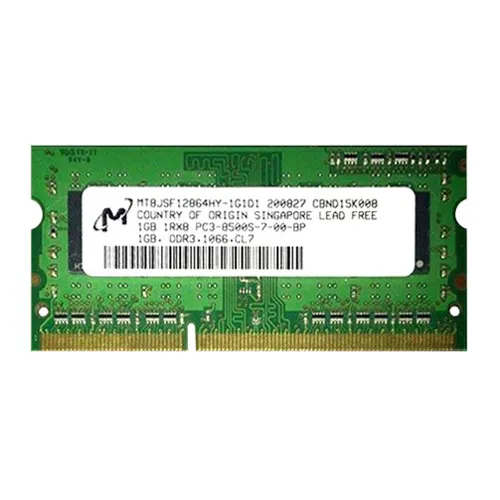 Buy Micron MT8JSF12864HY-1G1D1 | 1GB DDR3-1066MHz PC3-8500 Non-ECC Unbuffered SODIMM CL7 1Rx8 1.5V 204-Pin Memory Module Refurbished - $77.31 Micron MT8JSF12864HY-1G1D1 | 1GB DDR3-1066MHz PC3-8500 Non-ECC Unbuffered SODIMM CL7 1Rx8 1.5V 204-Pin Memory Module Refurbished - refurbished available on Gotodirect