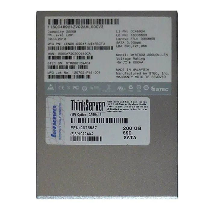Lenovo 03T6537 | 200GB Multi-Level Cell SATA 3Gb/s 2.5-Inch Solid State Drive Refurbished - Lenovo refurbished available on Gotodirect