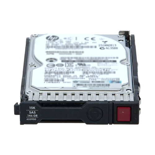 HP 653950-001 | 146GB 15000RPM SAS 6Gb/s SFF Hot-Pluggable Dual Port 2.5-inch Hard Drive for Gen8 to Gen9 ProLiant Server Refurbished - Hewlett-Packard (ou HP en abrégé) refurbished available on Gotodirect