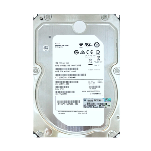 HP 695507-005 | 1TB 7200RPM SAS 6Gb/s LFF Hot-Pluggable Dual Port 3.5-inch Midline Hard Drive for Gen1/7 ProLiant Server & Storage Array Refurbished - Hewlett-Packard (ou HP en abrégé) refurbished available on Gotodirect