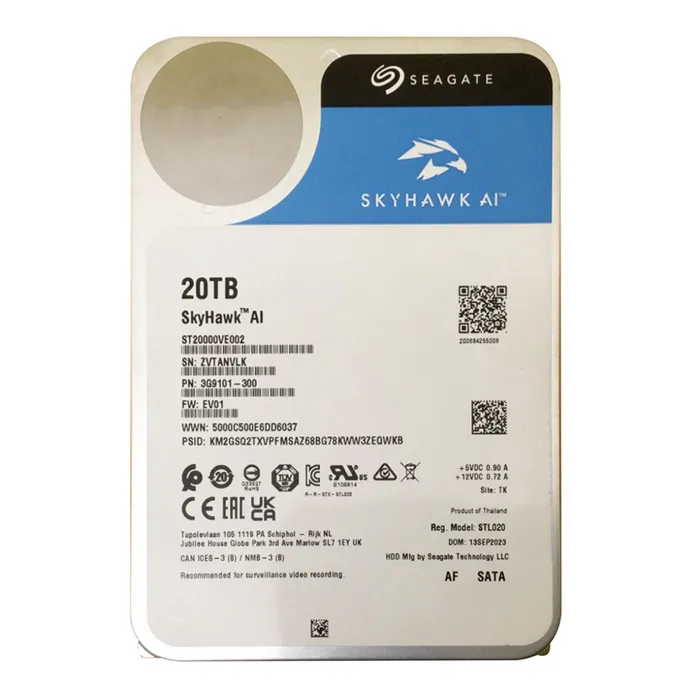 Seagate ST20000VE002 | Skyhawk AI 20TB Video Internal Hard Drive 3.5-Inch SATA 6Gb/s 256MB Cache for Surveillance System Refurbished - Seagate refurbished available on Gotodirect