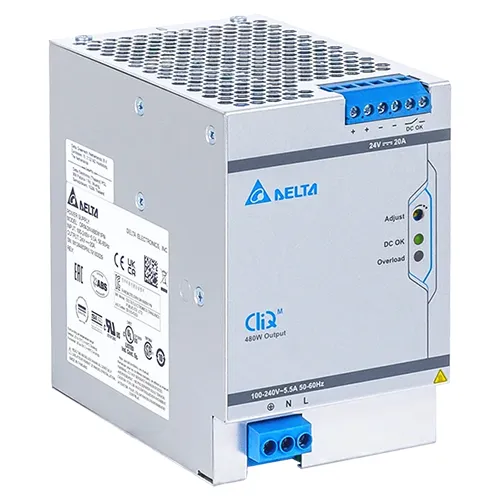Delta DRM-24V480W1PN | 480-Watt 24V 20A DIN Rail Power Supply Refurbished -  refurbished available on Gotodirect