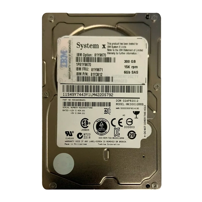 IBM 81Y9671 | 300GB 15000RPM SAS 6Gb/s Hot-Swappable 64MB Cache 2.5-Inch Hard Drive Refurbished -  refurbished available on Gotodirect