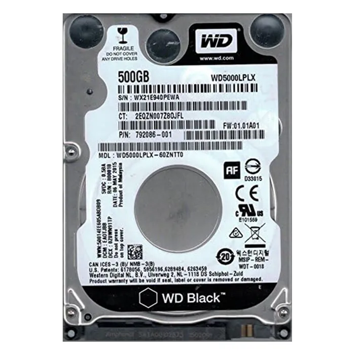Western Digital WD5000LPLX-60ZNTT0 | Black 500GB 2.5-inch 6GB/s SATA 7200RPM 32MB Cache Laptop Hard Drive Refurbished - Western Digital refurbished available on Gotodirect