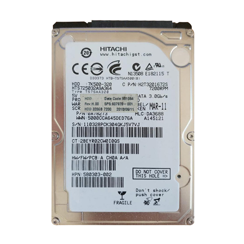 HP 607970-001 | 320GB 7200RPM SATA 3Gb/s 2.5-inch Hard Drive Refurbished - Hewlett-Packard (ou HP en abrégé) refurbished available on Gotodirect