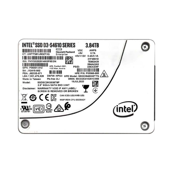 Intel SSDSC2KG038T8P | D3 S4610 3.84TB Triple-Level Cell SATA 6Gb/s 2.5-Inch Solid State Drive Refurbished - Intel refurbished available on Gotodirect
