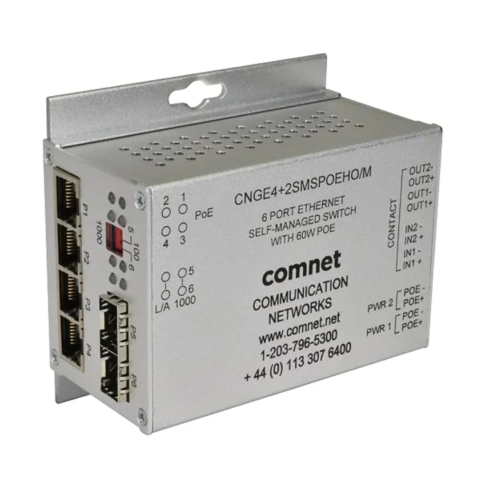 Buy ComNet CNGE4+2SMSPOEHO/M | 10/100/1000 Mbps Intelligent Redundant Ring Gigabit Switch With Optional PoE+ Refurbished - $590.36 ComNet CNGE4+2SMSPOEHO/M | 10/100/1000 Mbps Intelligent Redundant Ring Gigabit Switch With Optional PoE+ Refurbished - refurbished available on Gotodirect