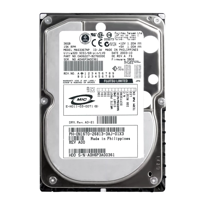 Dell N1670 | 36GB 15000RPM Ultra320 SCSI 8MB Cache 3.5-Inch Hard Drive Refurbished - Dell refurbished available on Gotodirect