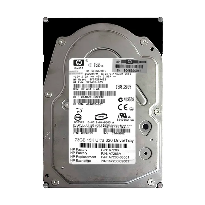 HP A7286A | 72.8GB 15000RPM Ultra320 SCSI Hot Swappable LVD 80-Pin 3.5-Inch Hard Drive Refurbished - Hewlett-Packard (ou HP en abrégé) refurbished available on Gotodirect