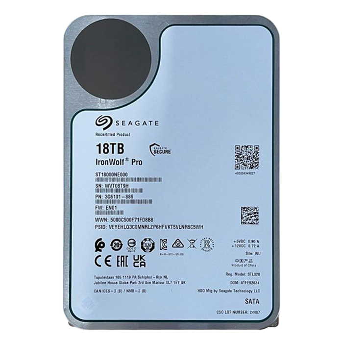 Seagate ST18000NE000 | IronWolf Pro 18TB 7200RPM SATA 6Gb/s 256MB Cache 3.5-Inch Hard Drive Refurbished - Seagate refurbished available on Gotodirect