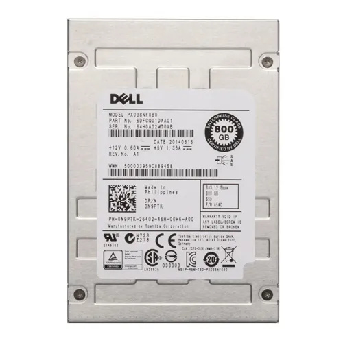 Dell 0N9PTK | 800GB Multi-Level Cell SAS 12Gb/s Hot-Pluggable 2.5-Inch Solid State Drive for PowerEdge Servers Refurbished - Dell refurbished available on Gotodirect