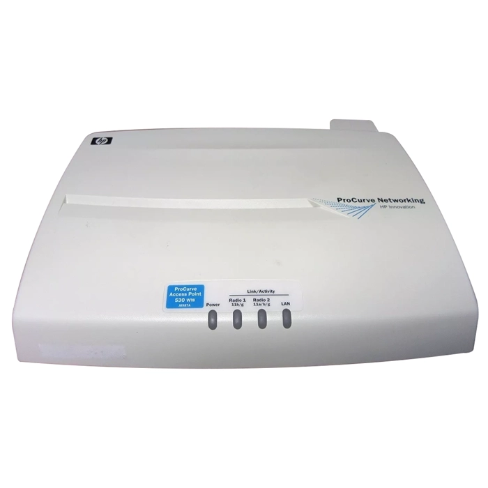 HP J8987-61001 | ProCurve 530 IEEE 802.11a/b/g 5GHz 54Mbit/s 1 x Port PoE 10/100Base-TX 1 x Internal Antenna Wireless Access Point Refurbished - Hewlett-Packard (ou HP en abrégé) refurbished available on Gotodirect