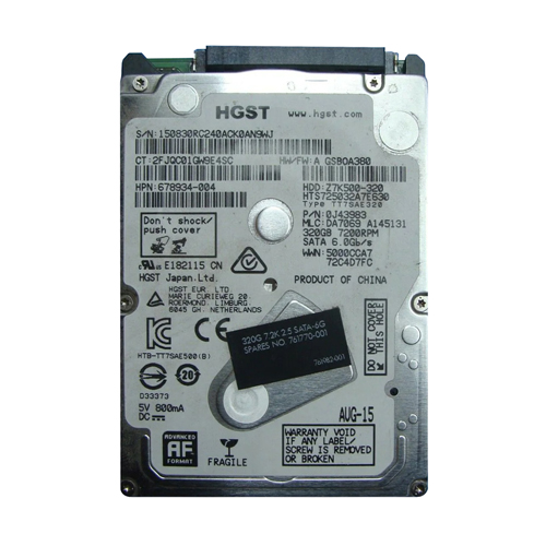 HP 761770-001 | 320GB 7200RPM SATA 6Gb/s 32MB Cache 2.5-inch Hard Drive Refurbished - Hewlett-Packard (ou HP en abrégé) refurbished available on Gotodirect