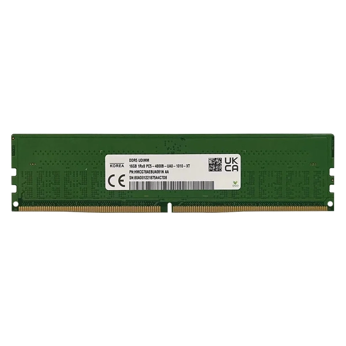 Hynix HMCG78AEBUA081N | 16GB DDR5-4800MHz PC5-38400 Non-ECC Unbuffered UDIMM CL40 1Rx8 1.1V 288-Pin Memory Module Refurbished -  refurbished available on Gotodirect