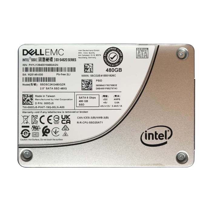 Dell 00DJ5 | 480GB Triple-Level Cell SATA 6Gb/s Mixed Use 2.5-Inch Solid State Drive Refurbished - Dell refurbished available on Gotodirect
