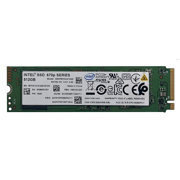Intel SSDPEKNU512GZ | 670P Series 512GB Quad-Level Cell PCI Express 3.0 x4 NVMe M.2 2280 Solid State Drive Refurbished - Intel refurbished available on Gotodirect