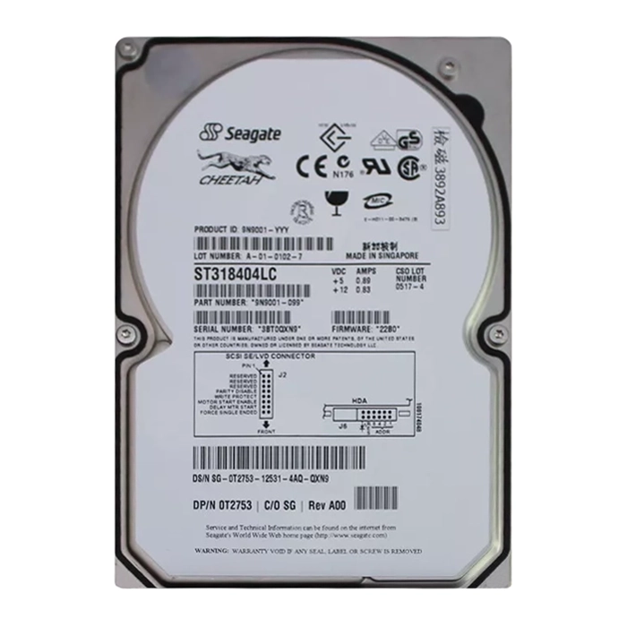 Dell 0T2753 | 18GB 10000RPM Ultra160 SCSI 80-Pin 3.5-Inch Hard Drive Refurbished - Dell refurbished available on Gotodirect