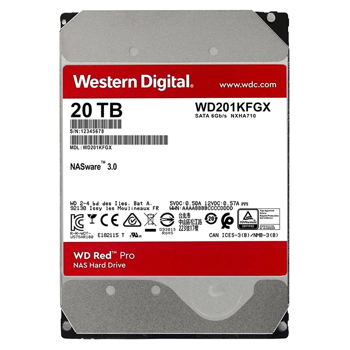 Western Digital WD201KFGX | Red Pro Helium 20TB 3.5-inch 6GB/s SATA 7200RPM 512MB Cache NAS Hard Drive Refurbished - Western Digital refurbished available on Gotodirect
