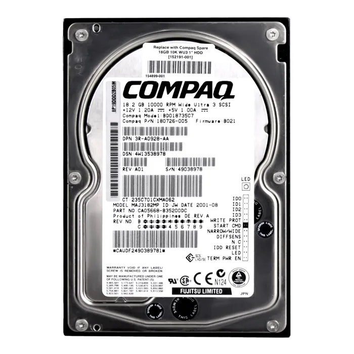Fujitsu CA05668-B35200DC | 18GB 10000RPM Ultra 160 SCSI 3.5-Inch 4MB Cache Hard Drive Refurbished - Fujitsu refurbished available on Gotodirect