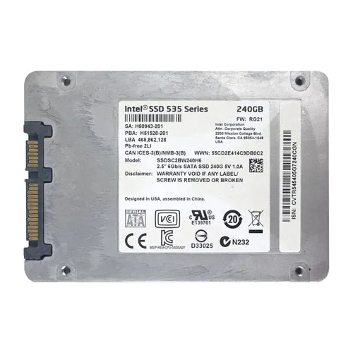 Intel SSDSC2BW240H601 | 535 240GB Multi-Level Cell SATA 6GB/s 2.5-inch 7MM Solid State Drive Refurbished - Intel refurbished available on Gotodirect
