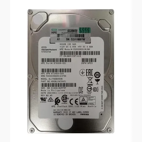HP EG000600JWJNH | 600GB 10000RPM SAS 12Gb/s Hot Pluggable 2.5-Inch Hard Drive for SAN Storage Array Refurbished - Hewlett-Packard (ou HP en abrégé) refurbished available on Gotodirect