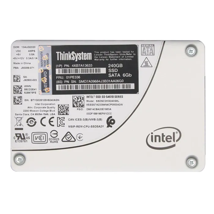 Lenovo 4XB7A13633 | 240GB SATA 6GB/s Hot Swap Mainstream Endurance 2.5-Inch Internal Solid State Drive Refurbished - Lenovo refurbished available on Gotodirect
