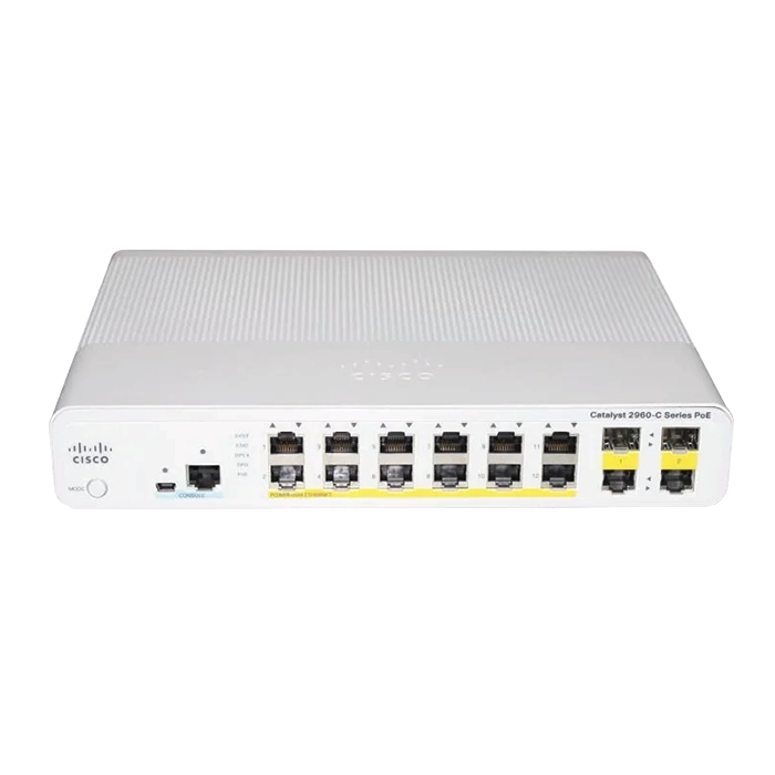 Cisco WS-C2960C-12PC-L | Catalyst 2960C Series 2960C-12PC 12 x 10/100Base-TX RJ-45 PoE and 2 x 1G RJ45/SFP Dual Purpose Uplink Ports Layer 2 Managed Fast Ethernet Network Switch Refurbished - Cisco Systems Inc. refurbished available on Gotodirect