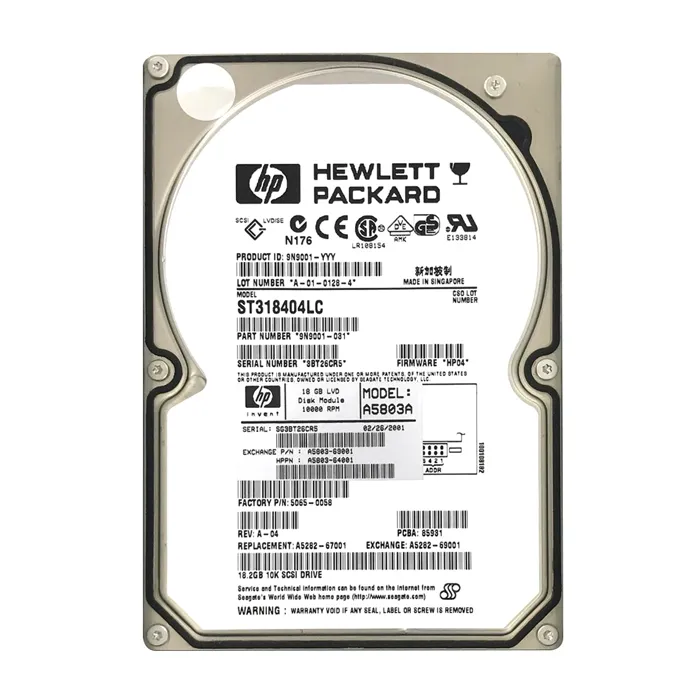Seagate ST318404LC | Cheetah 18XL Series 18.4GB 10000RPM Ultra160 SCSI 4MB Cache (CE) 80-Pin 3.5-Inch Hard Drive Refurbished - Seagate refurbished available on Gotodirect