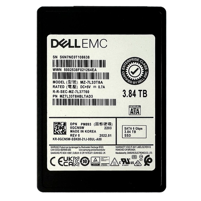 Dell GCN5W | 3.84TB Triple-Level Cell SATA 6Gb/s 2.5-Inch Solid State Drive Refurbished - Dell refurbished available on Gotodirect