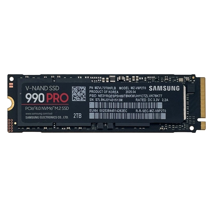 Samsung MZ-V9P2T0B/AM | 990 PRO Series 2TB M.2 2280 PCI Express NVMe 4.0x4 V-NAND 3bit TLC Solid State Drive Refurbished - Samsung refurbished available on Gotodirect