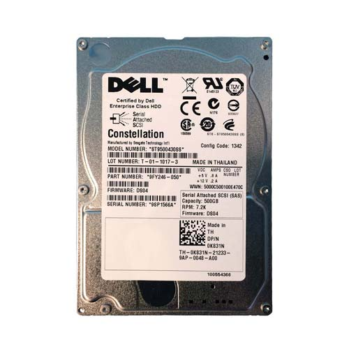 Seagate 9FY246-050 | Constellation 500GB 7200RPM SAS 6Gb/s 16MB Cache (CE) 2.5-Inch Nearline Hard Drive Refurbished - Seagate refurbished available on Gotodirect