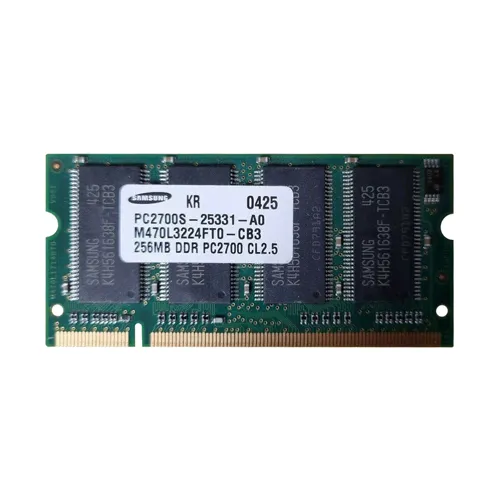 Samsung M470L3224FT0-CB3 | 256MB DDR-333MHz PC2700 Non-ECC Unbuffered SODIMM CL2.5 2Rx16 2.5V 200-Pin Memory Module Refurbished - Samsung refurbished available on Gotodirect