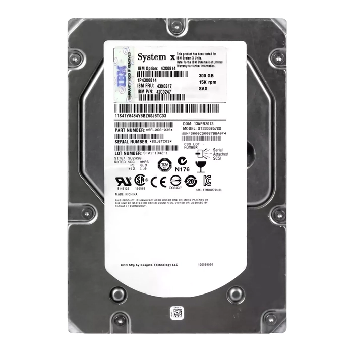 IBM 43X0814 | 300GB 15000RPM SAS 3Gb/s 3.5-Inch 16MB Cache Hot Swap Hard Drive Refurbished -  refurbished available on Gotodirect