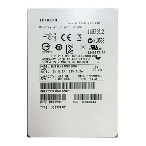 HGST HUSSL4040BSS600 | Ultrastar SSD400S.B Series 400GB Single-Level-Cell SAS 6Gb/s 2.5-inch Solid State Drive Refurbished - HGST (a subsidiary of Western Digital) refurbished available on Gotodirect
