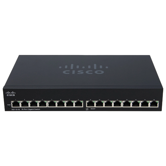 Cisco SG110-16 | Small Business 110 Series SG110-16 16 x Ports 1000Base-X Layer 2 Unmanaged Rack-Mountable Gigabit Ethernet Network Switch Refurbished - Cisco Systems Inc. refurbished available on Gotodirect