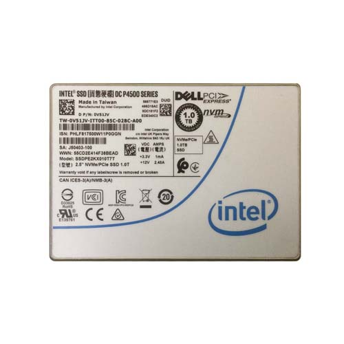 Dell 0V51JV | 1TB PCI Express NVMe Read Intensive 2.5-Inch Solid State Drive Refurbished - Dell refurbished available on Gotodirect