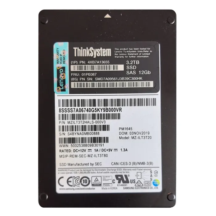Lenovo 4XB7A13655 | 3.2TB SAS 12Gb/s Hot Swap Mainstream Endurance 2.5-Inch Internal Solid State Drive Refurbished - Lenovo refurbished available on Gotodirect
