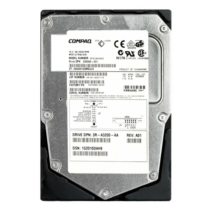 HP 3R-A3200-AA | 18.2GB 15000RPM Ultra320 SCSI Hot Swappable LVD 80-Pin 3.5-Inch Hard Drive Refurbished - Hewlett-Packard (ou HP en abrégé) refurbished available on Gotodirect