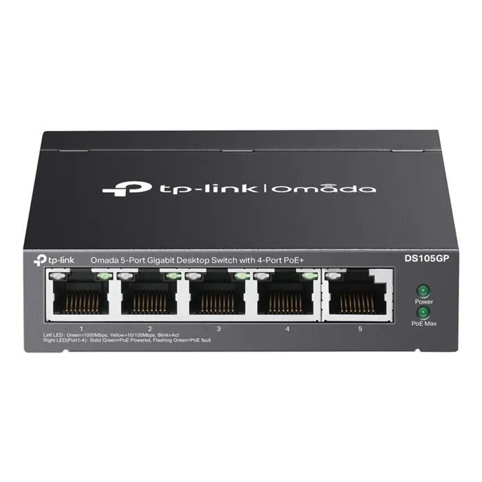 Buy TP-LINK DS105GP | Omada 5-Port Gigabit Unmanaged Desktop Switch with 4-Port PoE+ Refurbished - $215.18 TP-LINK DS105GP | Omada 5-Port Gigabit Unmanaged Desktop Switch with 4-Port PoE+ Refurbished - TP-Link refurbished available on Gotodirect