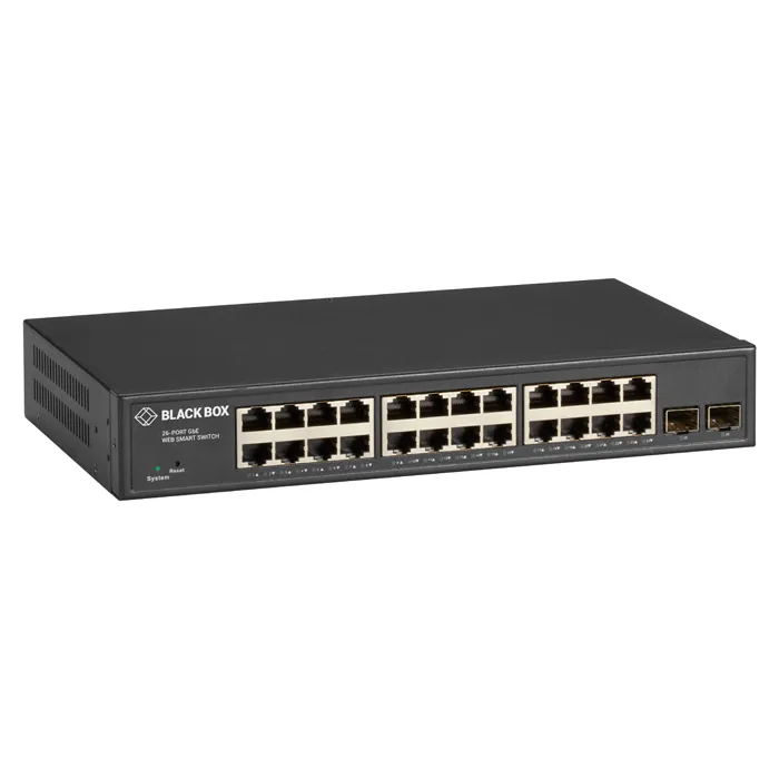 Black Box LGB2126A | 24 x 10/100/1000 + 2 x SFP Gigabit Ethernet Managed Switch Refurbished -  refurbished available on Gotodirect