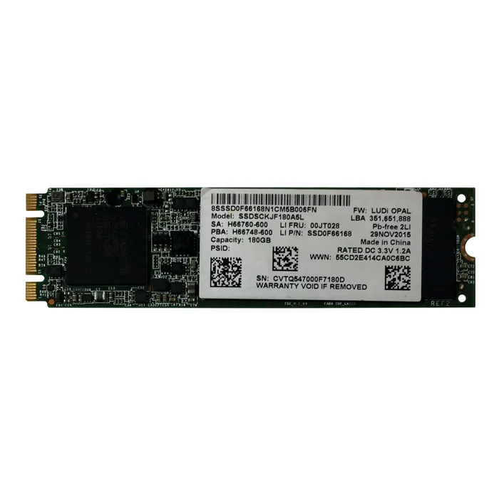 Lenovo SSD0F66168 | 180GB SATA 6GB/s M.2 2280 Internal Solid State Drive Refurbished - Lenovo refurbished available on Gotodirect