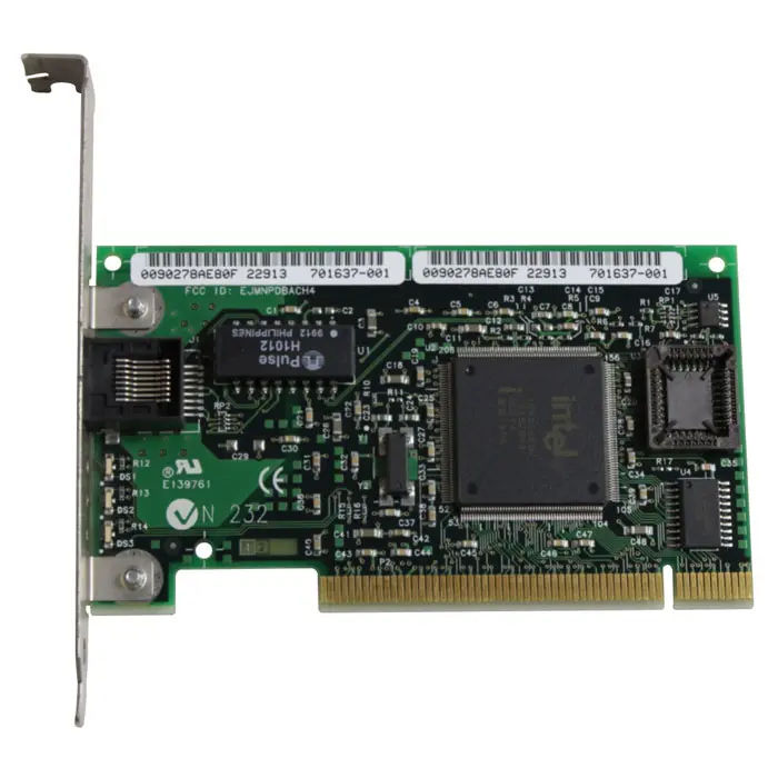 HP 701637-001 | 1-Port RJ-45 100Mb/s 10/100Base-TX Ethernet PCI Network Adapter Card Refurbished - Hewlett-Packard (ou HP en abrégé) refurbished available on Gotodirect